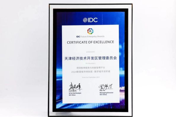 “泰”优秀！泰达这个平台获2024IDC“智慧城市特别奖——数字城市领军者”奖项(图1)