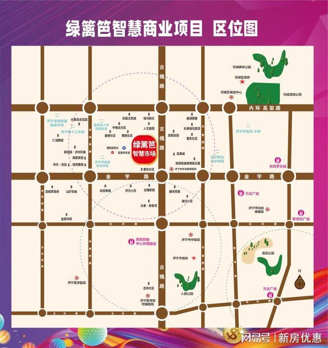 济宁绿篱笆智慧农贸市场-周边位置怎么样有没有升值前景？(图2)